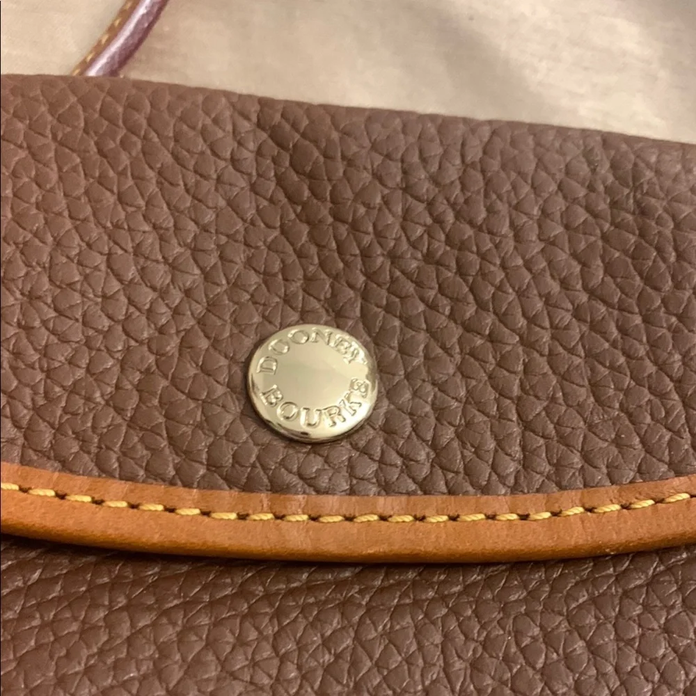 Dooney & Bourke Leather with Flap Closure and Wristlet NEVER USED LIKE NEW